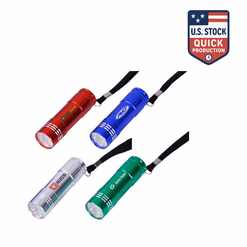 9 LED Lights W/Aluminum Body Wrist Strap And Batteries Included