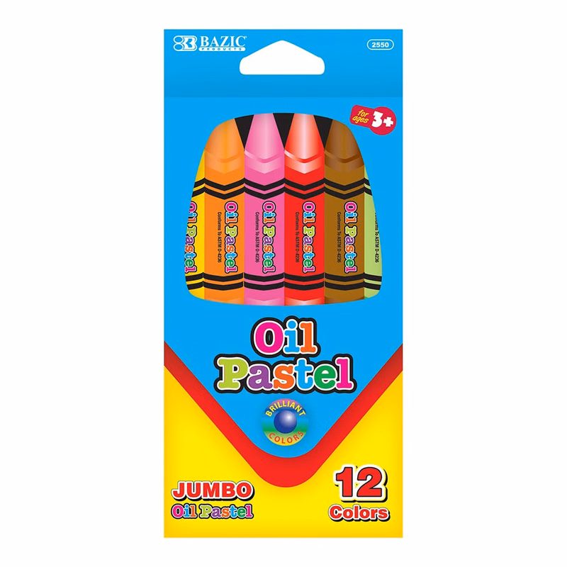 Jumbo Oil Pastels - 12 Colors