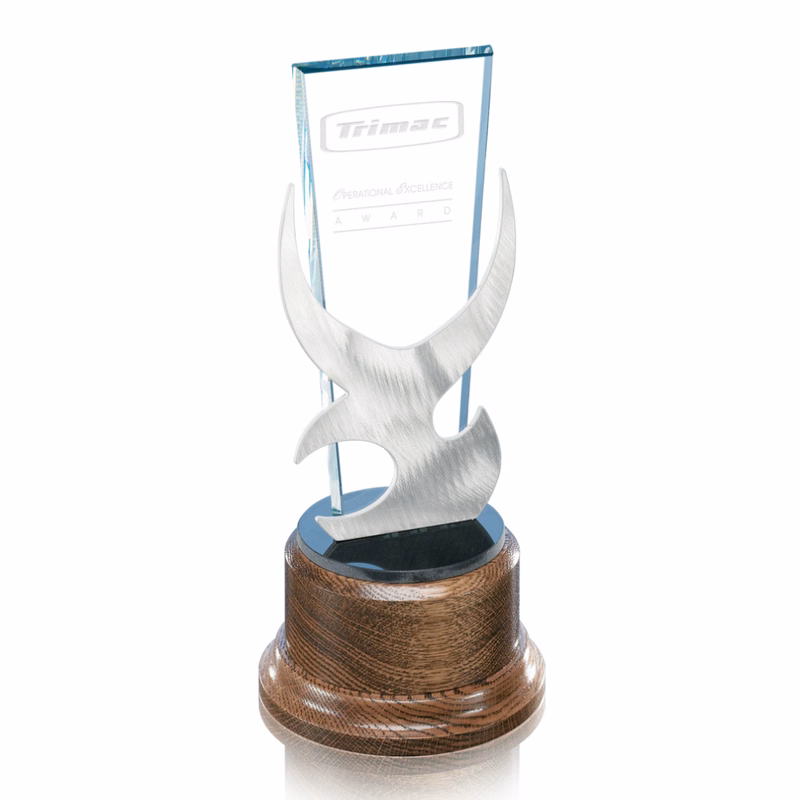 Jasper Trophy Award on Oak Base
