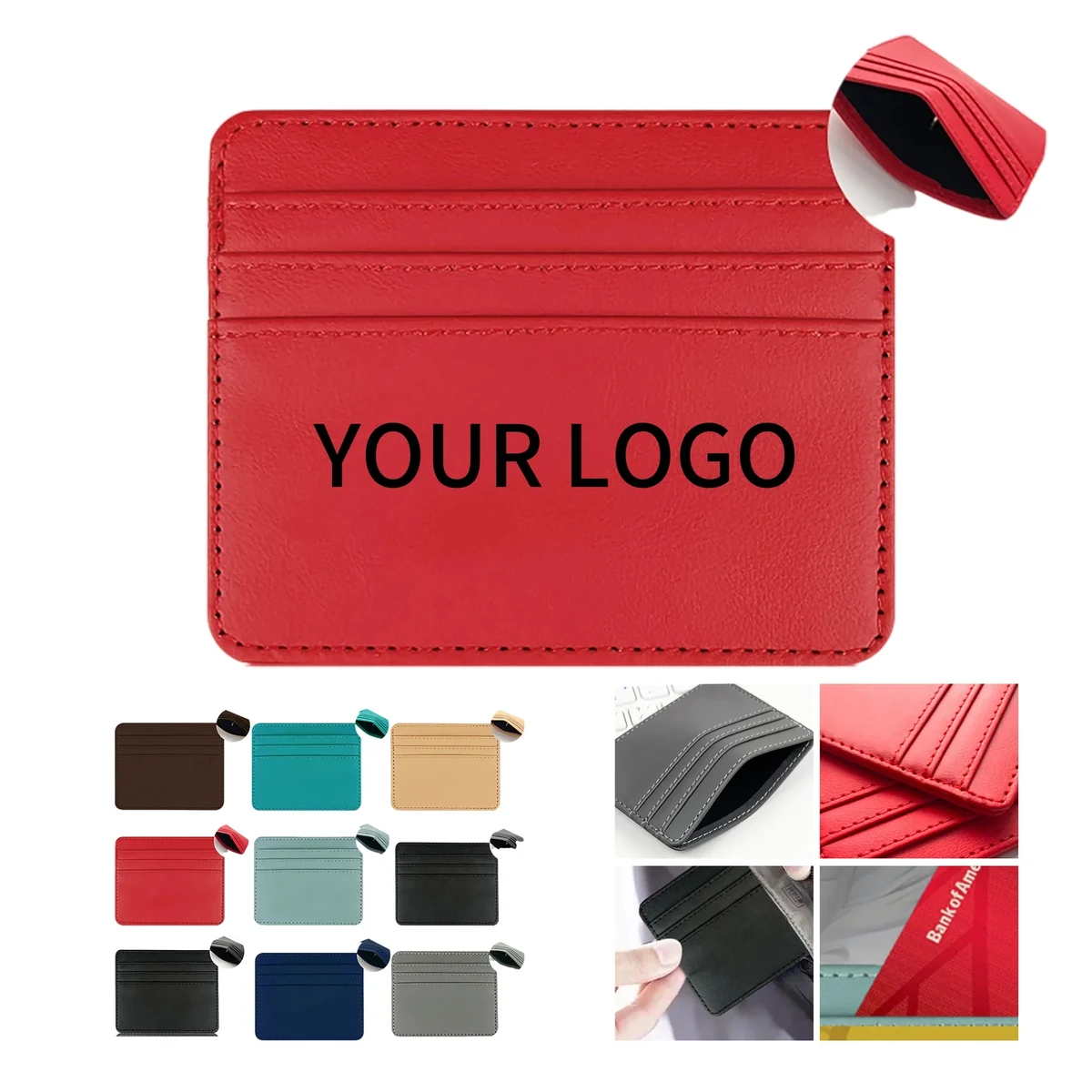 PU Leather Card Holder with Slots 1