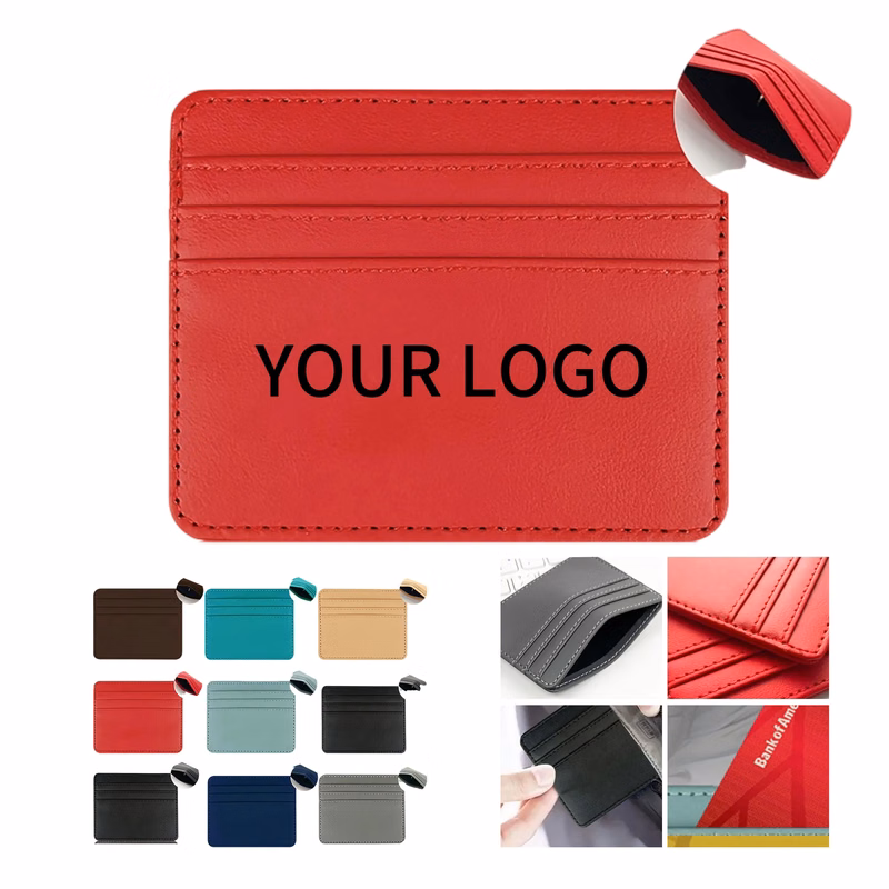 PU Leather Card Holder with Slots