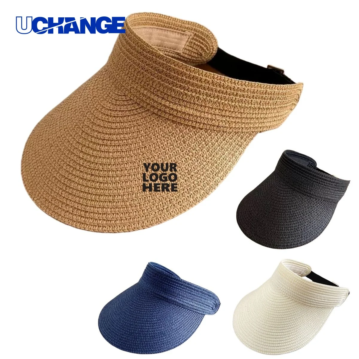 Wide Brim Straw Sun Visor Hat 1