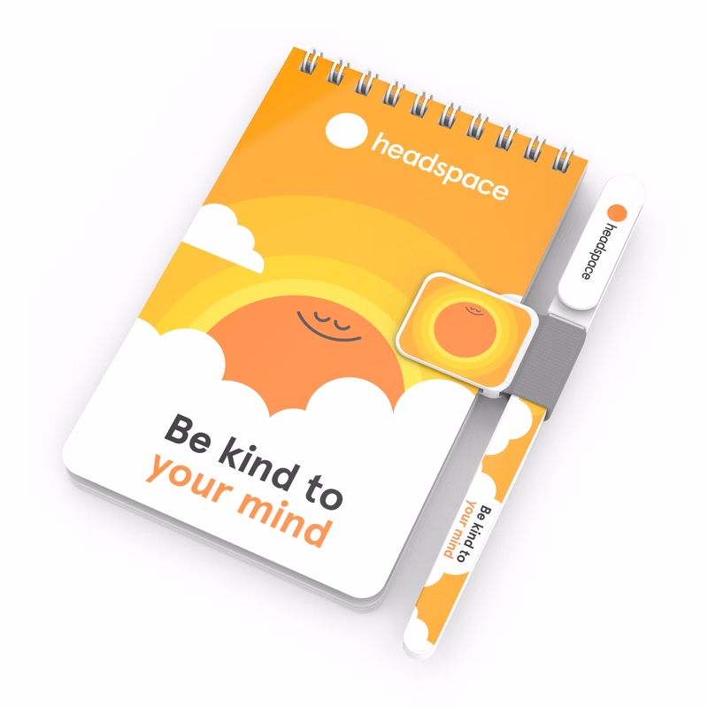 Notes Kit : Notebook set with pen and penholder (top bound)