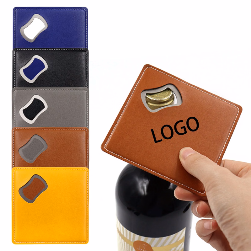 MOQ 20 PU Leather Wine Bottle Opener