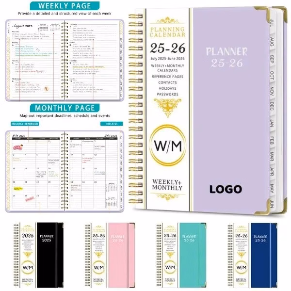 2025-2026 Planner - Monthly & Weekly Organizer