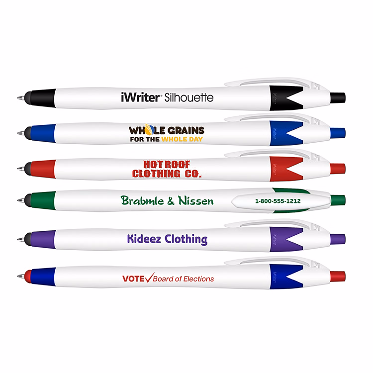 iWriter Silhouette Stylus & Retractable Ballpoint Pen with Black Ink