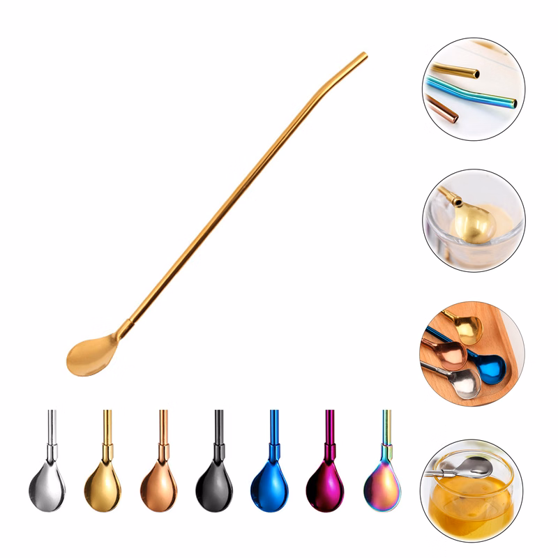 2 in 1 Stainless Steel Drinking Straw