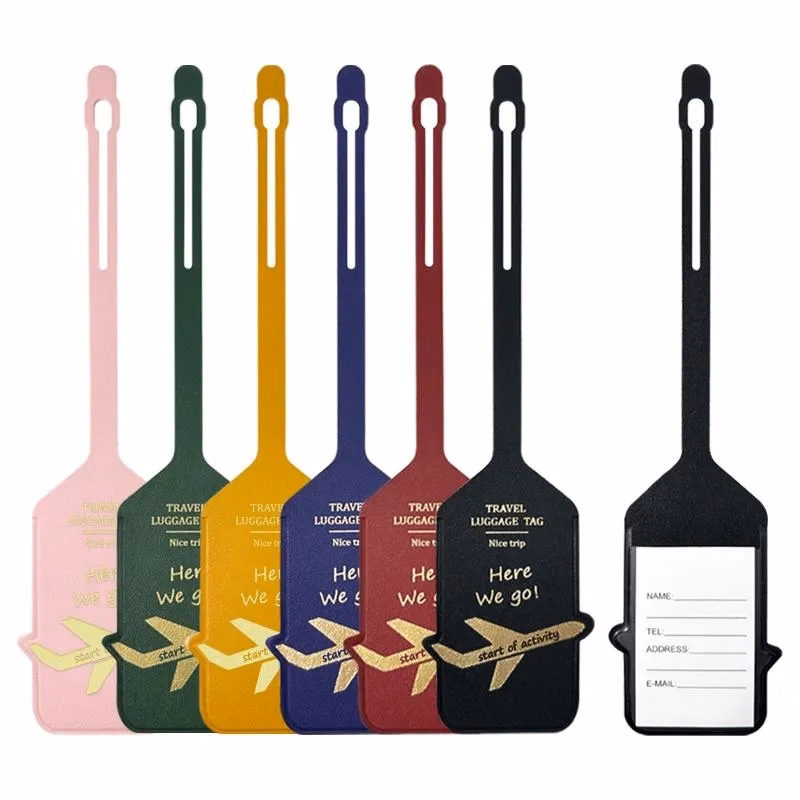 PU Leather Aircraft Luggage Tag