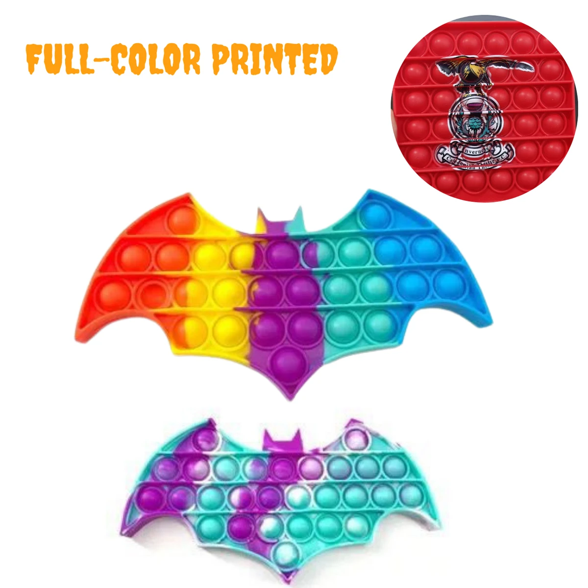 Halloween Bat - Pop It Fidget Toy Full color 1