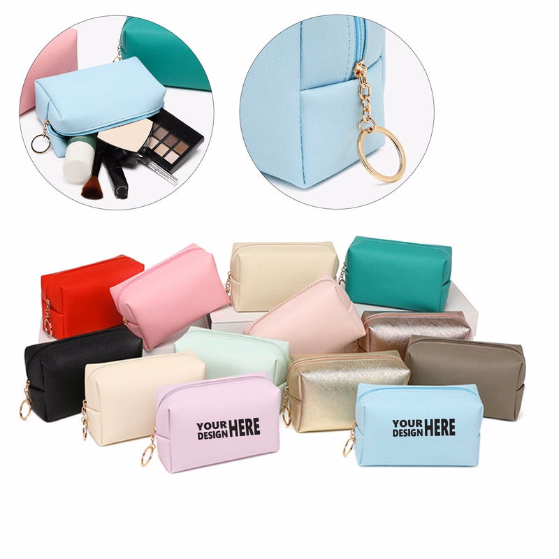 PU Waterproof Portable Square Makeup Bag