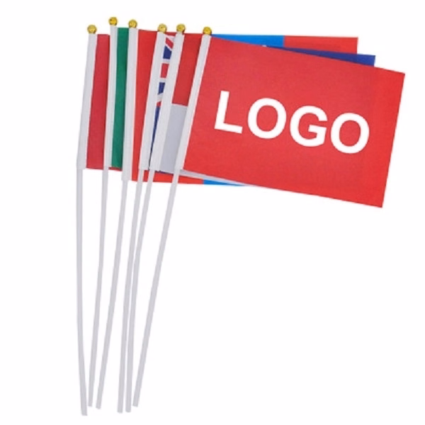 Polyester White Stick Flag