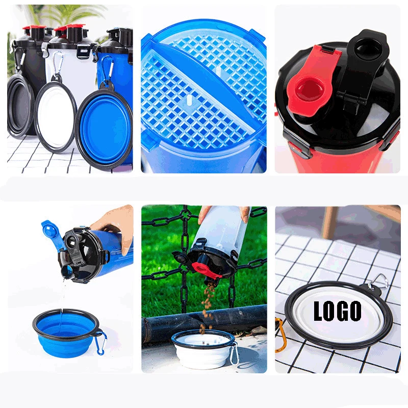 Pet Dog Travel Water Bottle with Collapsible Bowls/ Drinking Cup Dispenser 1