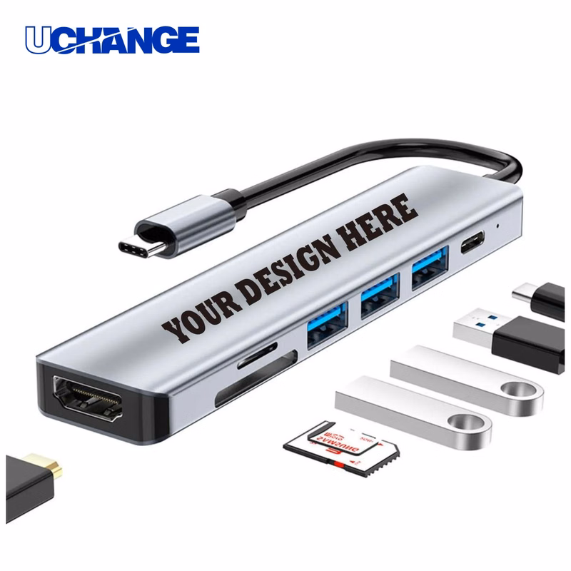 7 in 1 USB Type C HUB Adapter Docking Station Splitter