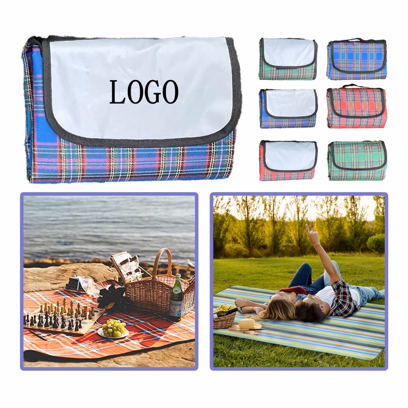 Plaid Oxford Cloth Waterproof Picnic Blanket