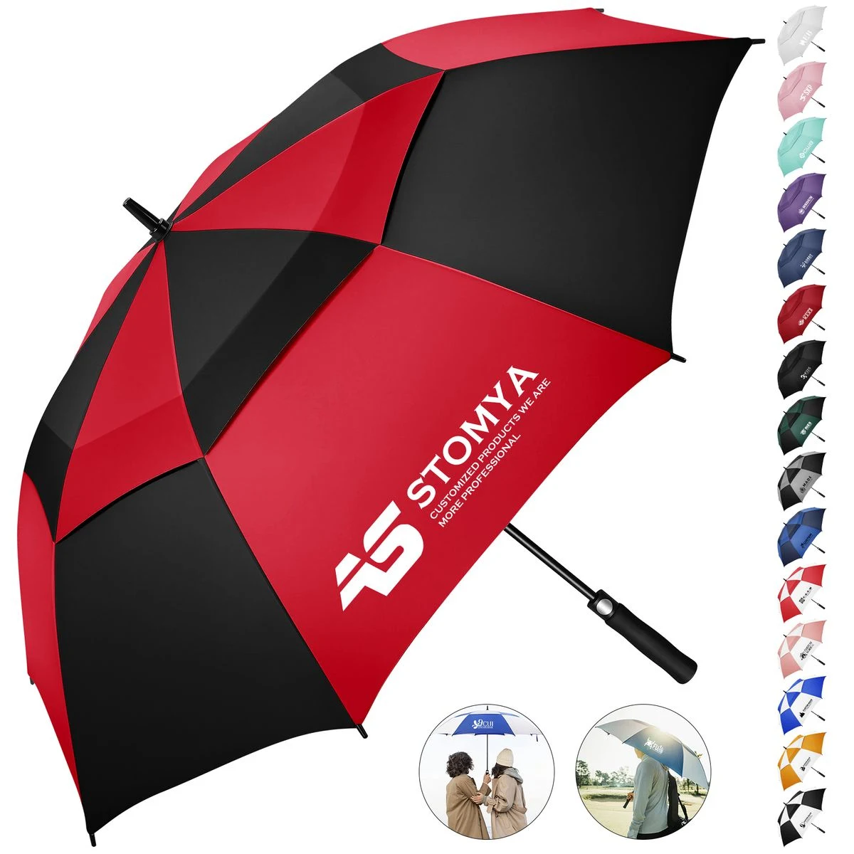 Auto Open Curved Golf Umbrella 1