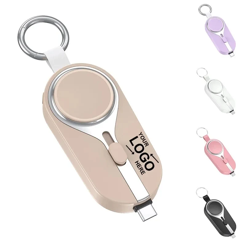Keychain Power Bank With Watch Charger And Retractable 1