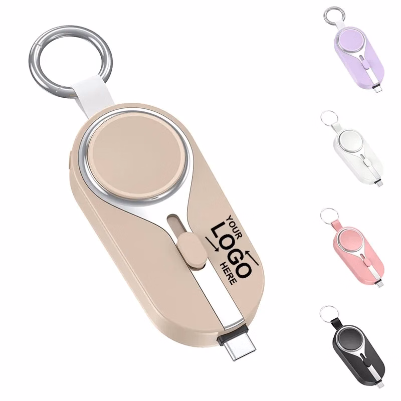 Keychain Power Bank With Watch Charger And Retractable
