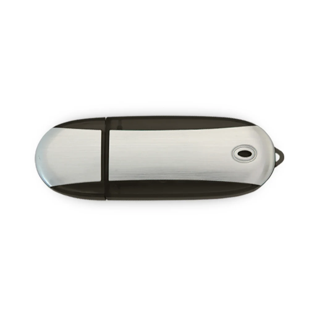 Lemont Brushed Aluminum Oval USB - Simports 1