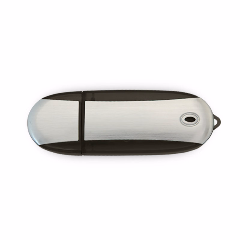 Lemont Brushed Aluminum Oval USB - Simports