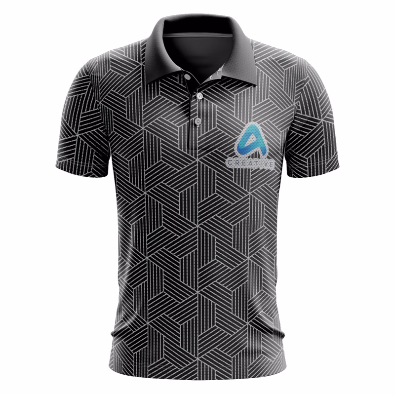 Men's Custom Full Sublimation Performance Short Sleeve Polo - Mesh