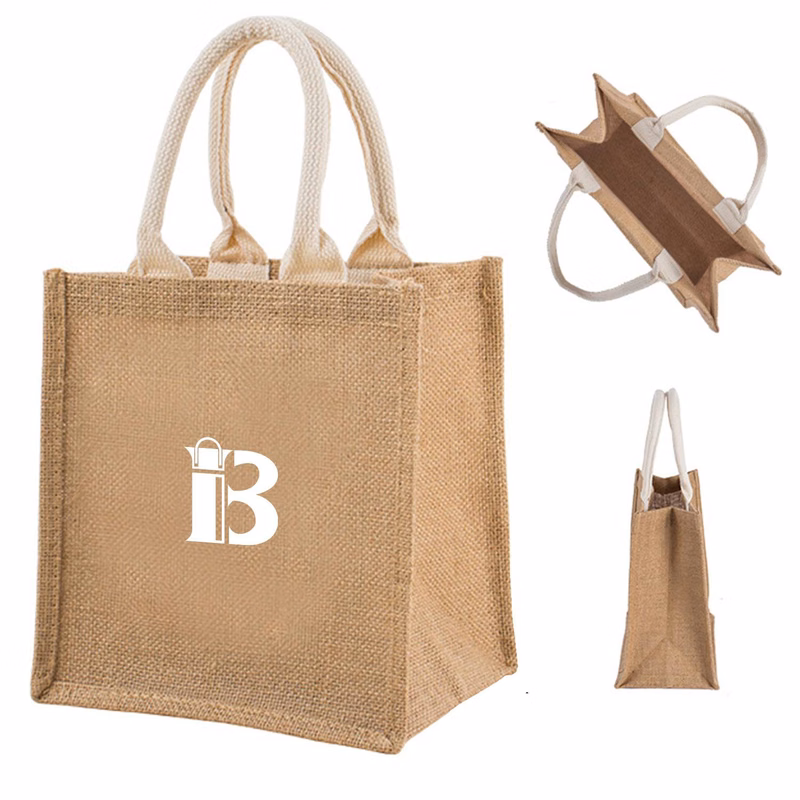 Customizable Blank Burlap Tote bag