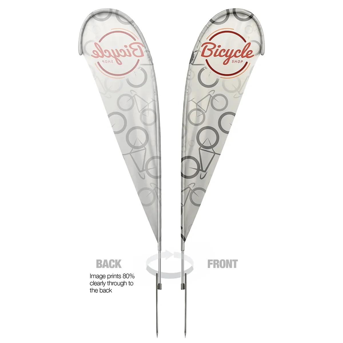 Teardrop Flag Single Sided Graphic With Hardware 12ft 1