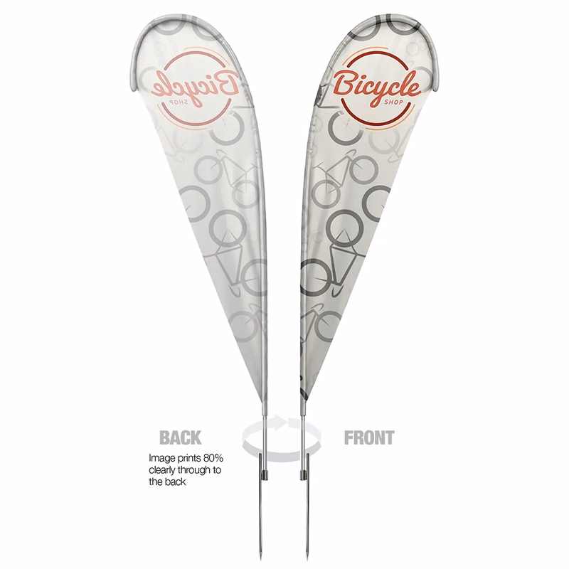Teardrop Flag Single Sided Graphic With Hardware 10ft