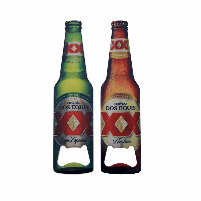 Sublimated Stainless Steel Bottle Opener - Bottle Shape (1.4375" x 5.75")