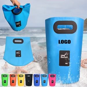 Folding Bucket With Waterproof Fabric And Dual Handles 1
