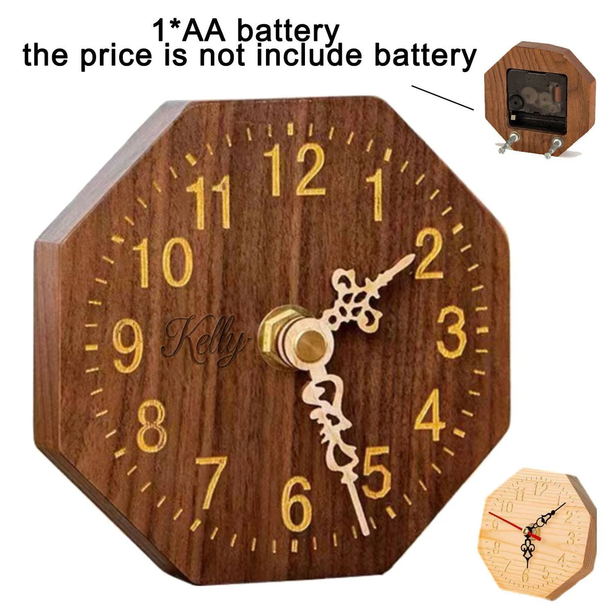 Wood Silent Desktop Decorative Clock 1