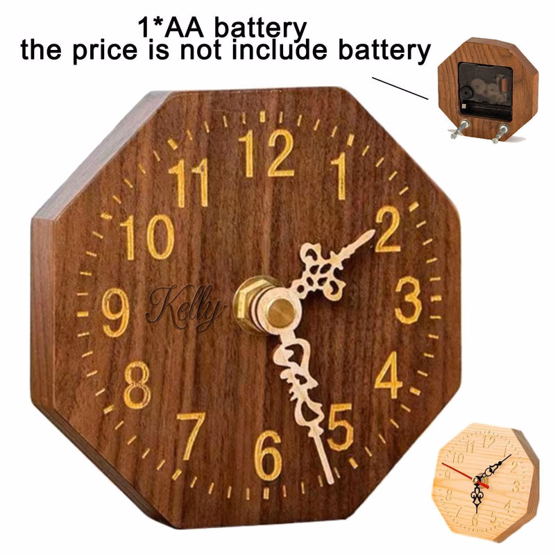 Wood Silent Desktop Decorative Clock