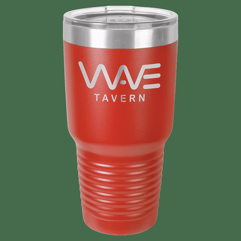 Polar Camel 30 oz. Red Vacuum Insulated Ringneck Tumbler with Clear Lid