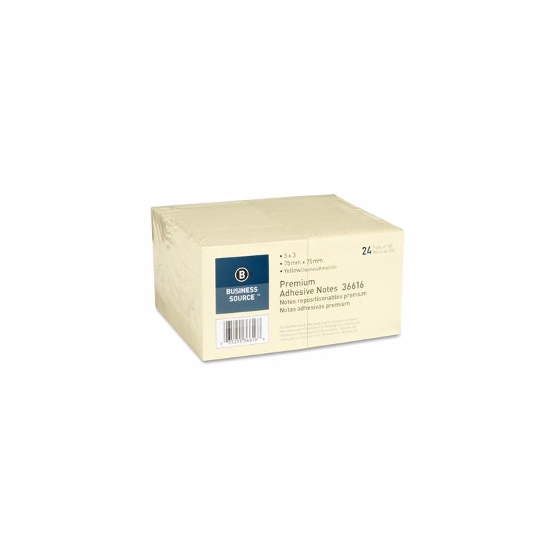 Adhesive Notes - 100 Sheets Yellow 24 Pads per Pack