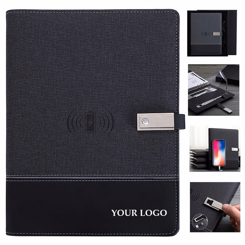 Wireless Charging Powerbank Notebook With Lamp