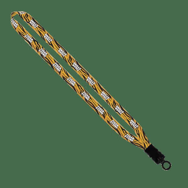 1/2" Dye-Sublimated Lanyard with Plastic Snap-Buckle Release and Plastic O-Ring