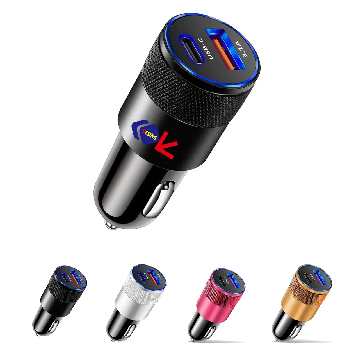 Lighter Adapter Fast Charging Dual Port Car Charger 1