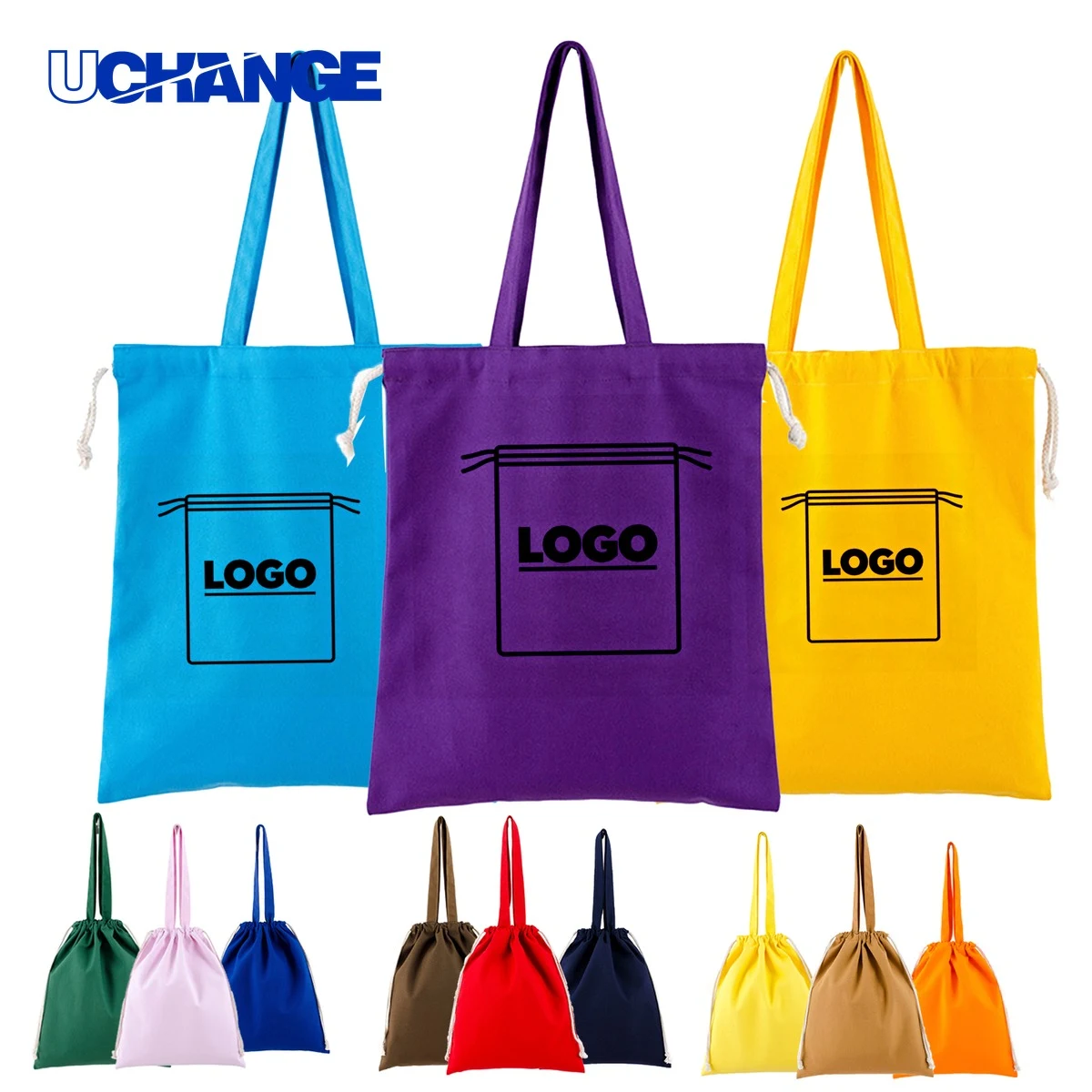 Drawstring Canvas Tote Bag Organizer 1