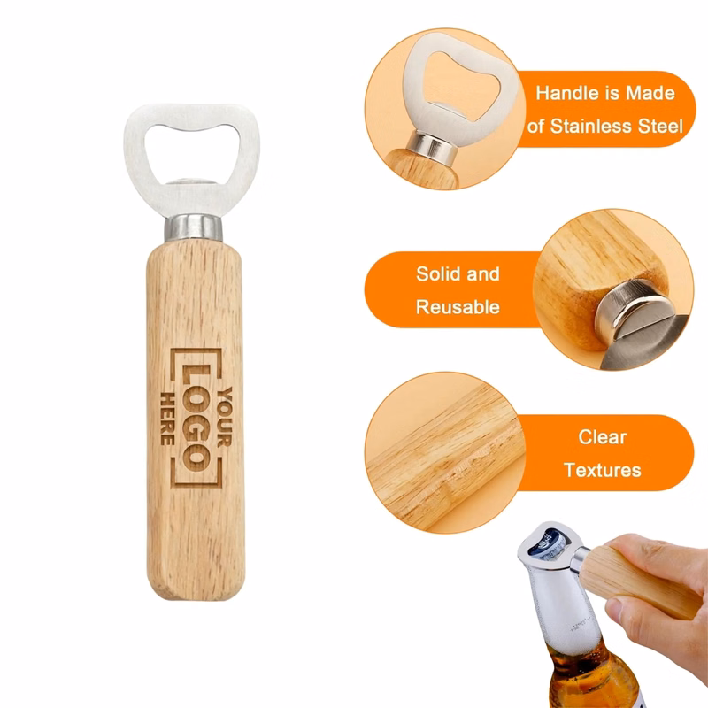 Beer Bottle Opener With Wooden Handle