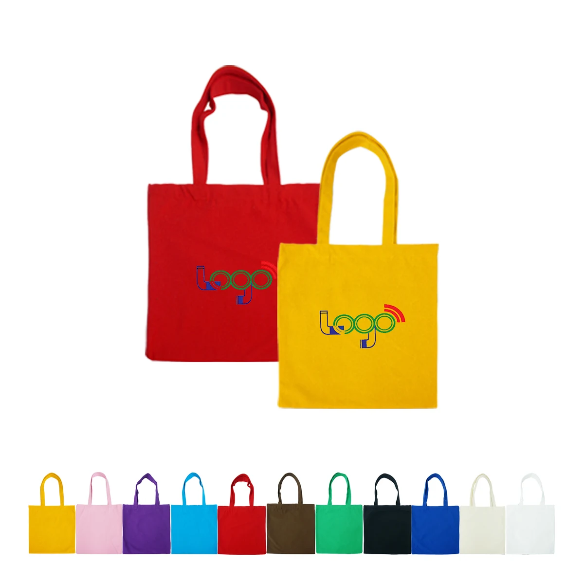 Portable Eco Canvas Market Tote Bags, custom tote bag with logo imprint 1
