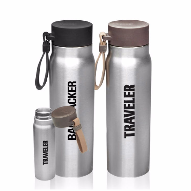 17 oz. Vacuum Insulated Water Bottles with Carrying Strap - BPA Free