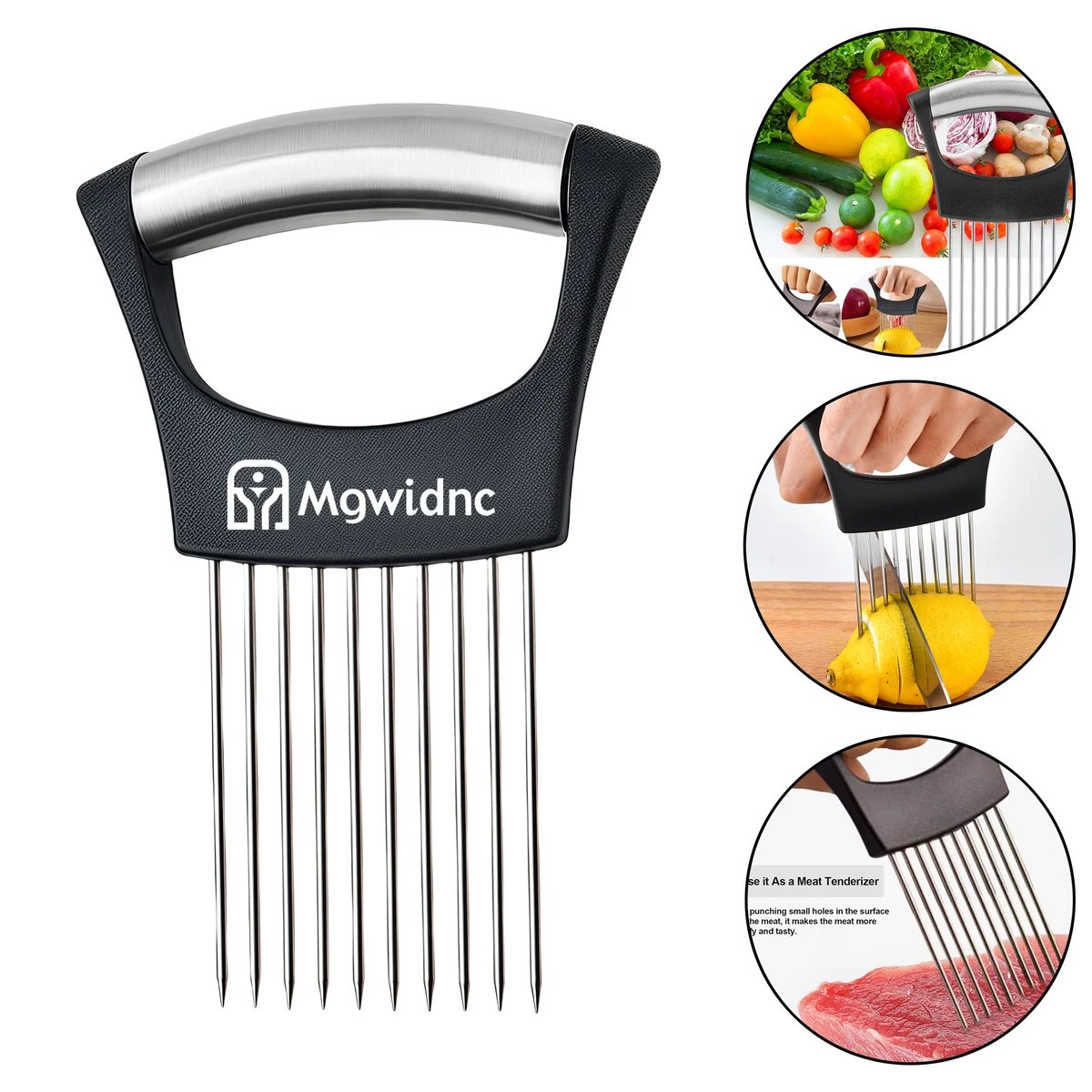 304 Stainless Steel Onion Holder with Needles 1