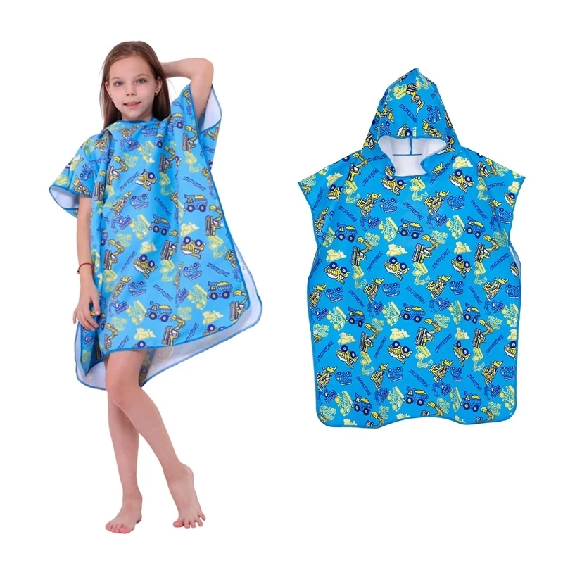 Custom Sublimation Youth Changing Robe With Hood 1