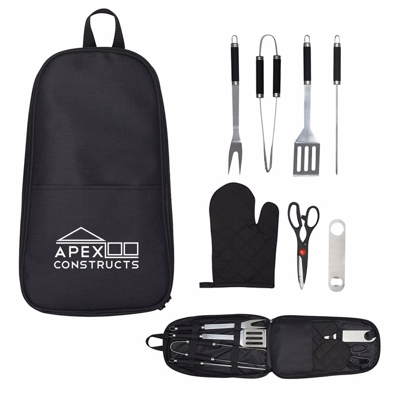 7-Piece Pit Master BBQ Cooking Companion in Carrying Case