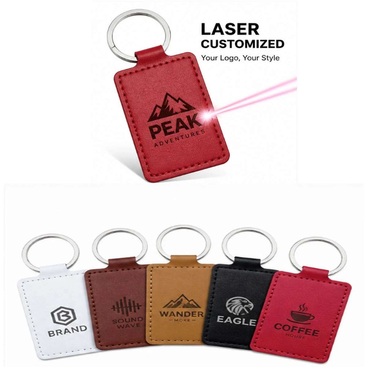 Portable DIY Laser PU Keychain 1