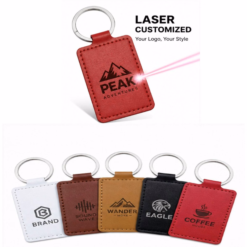 Portable DIY Laser PU Keychain