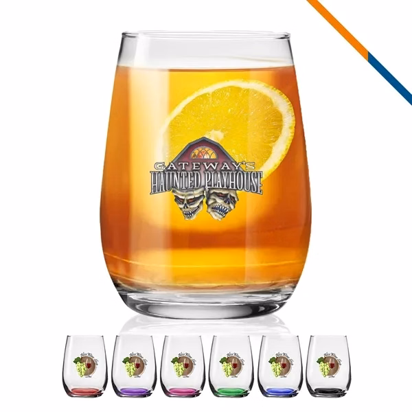 Custom 6.25 oz Clear Glass Stemless Taster Glasses — Hospitality Branding