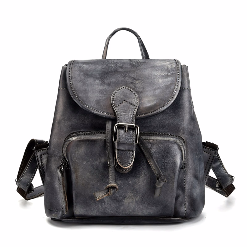 Gray Retro Waterproof Outdoor Backpack