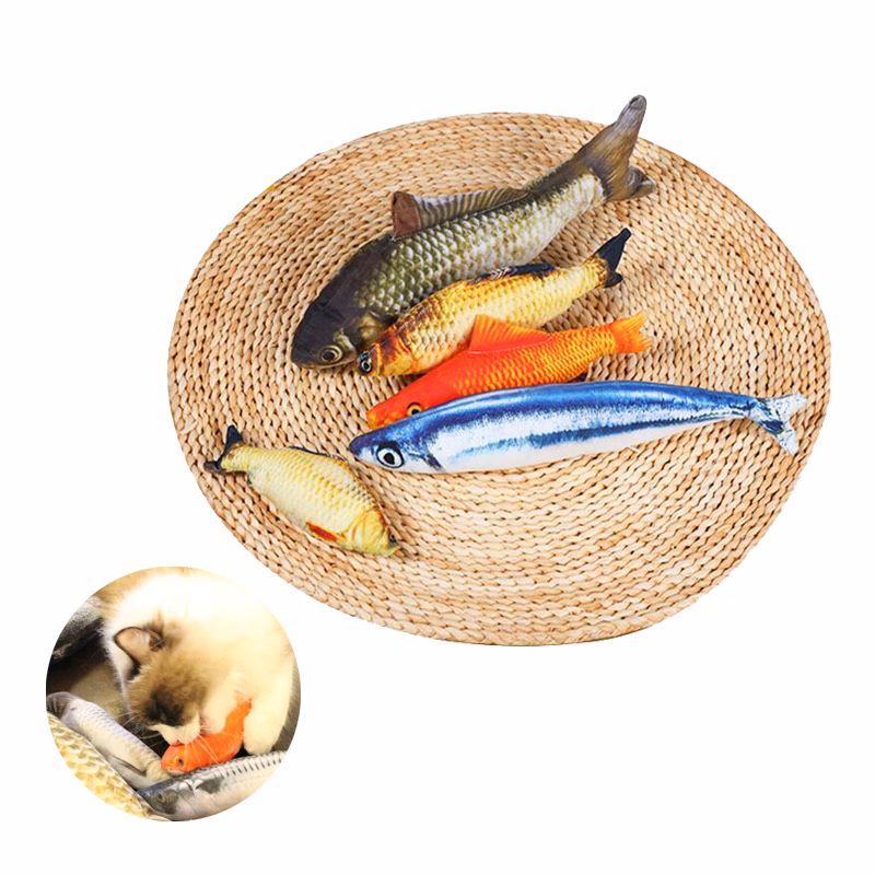 Cat Soft Plush Fish Toy