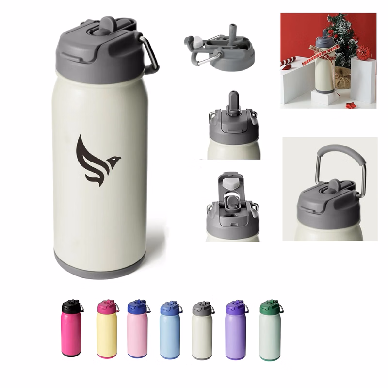 16 Oz Stainless Steel Insulated Kids Water Bottle with Straw