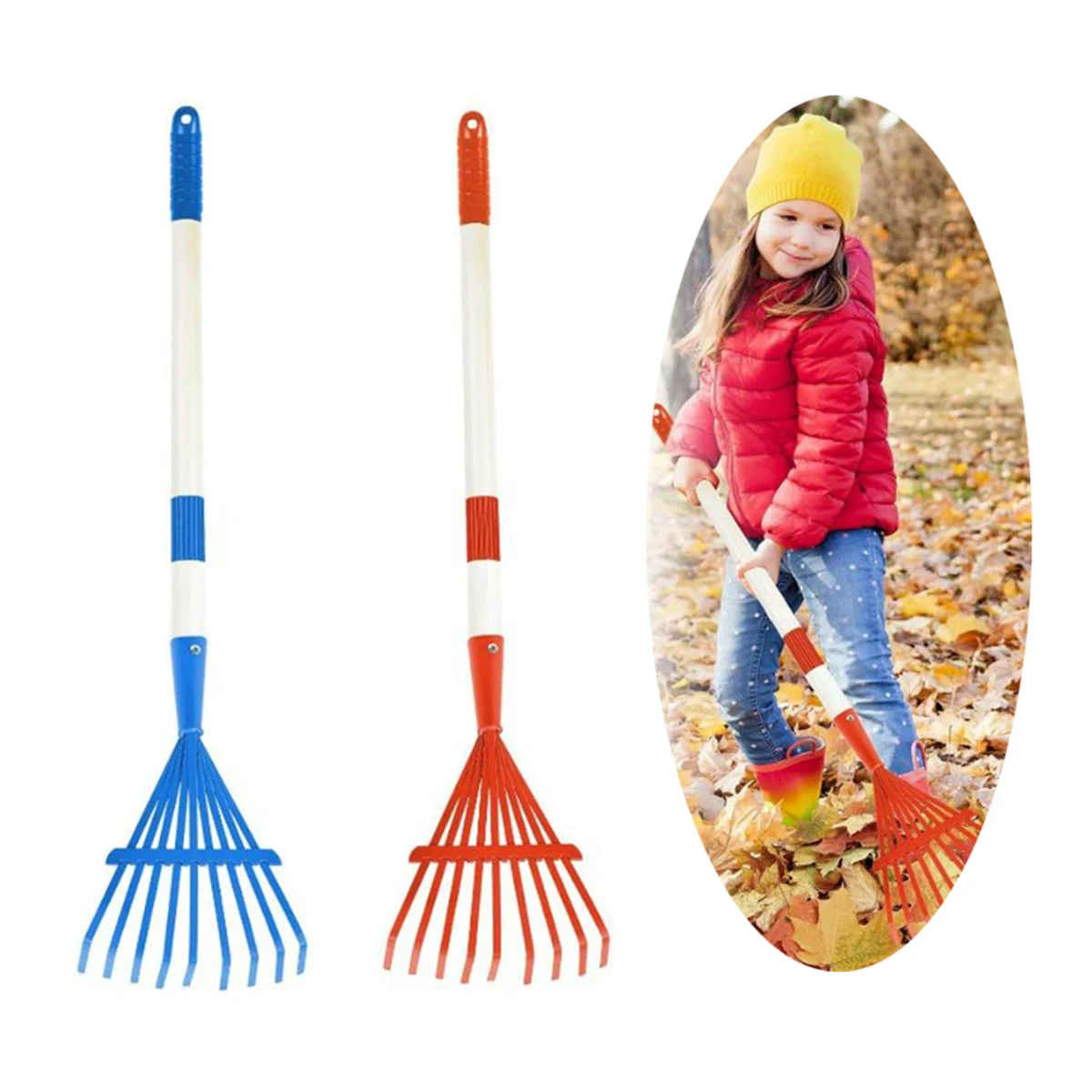 Detachable Plastic Garden Leaf Rake 1